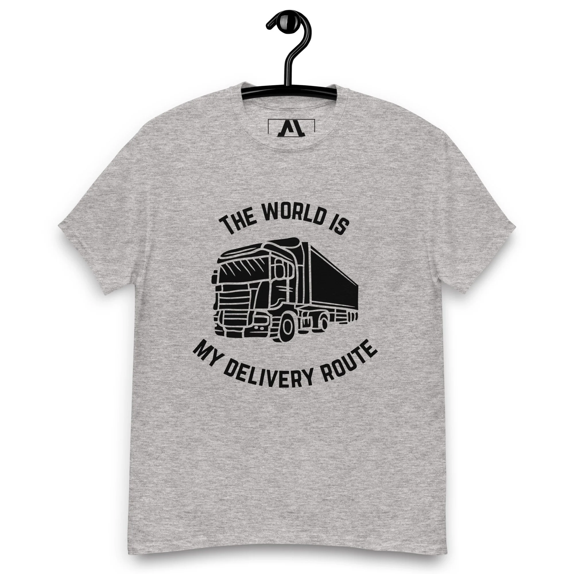 T-shirt Clássica Unissexo "The World is my delivery Route" | Corte Estruturado em Algodão
