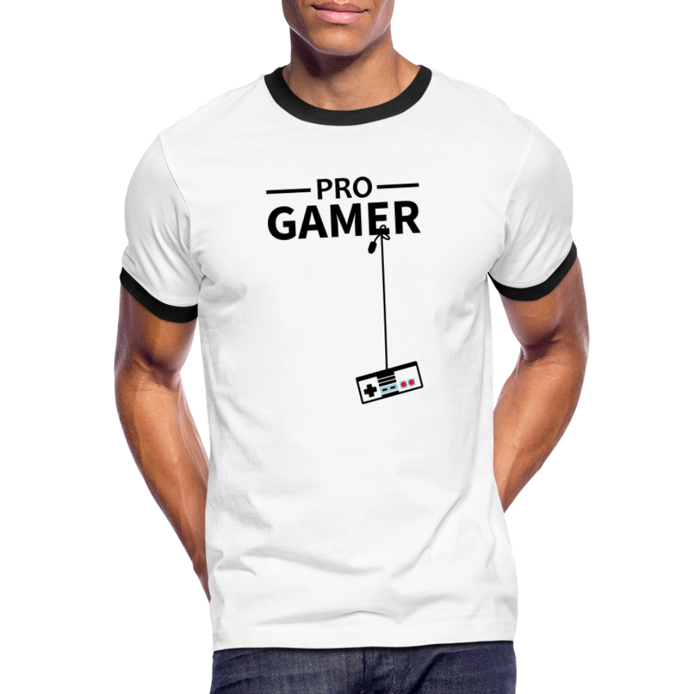 T-shirt Ringer "PRO GAMER" | MT GAMING MERCH | Para Homem | Estilo Vintage