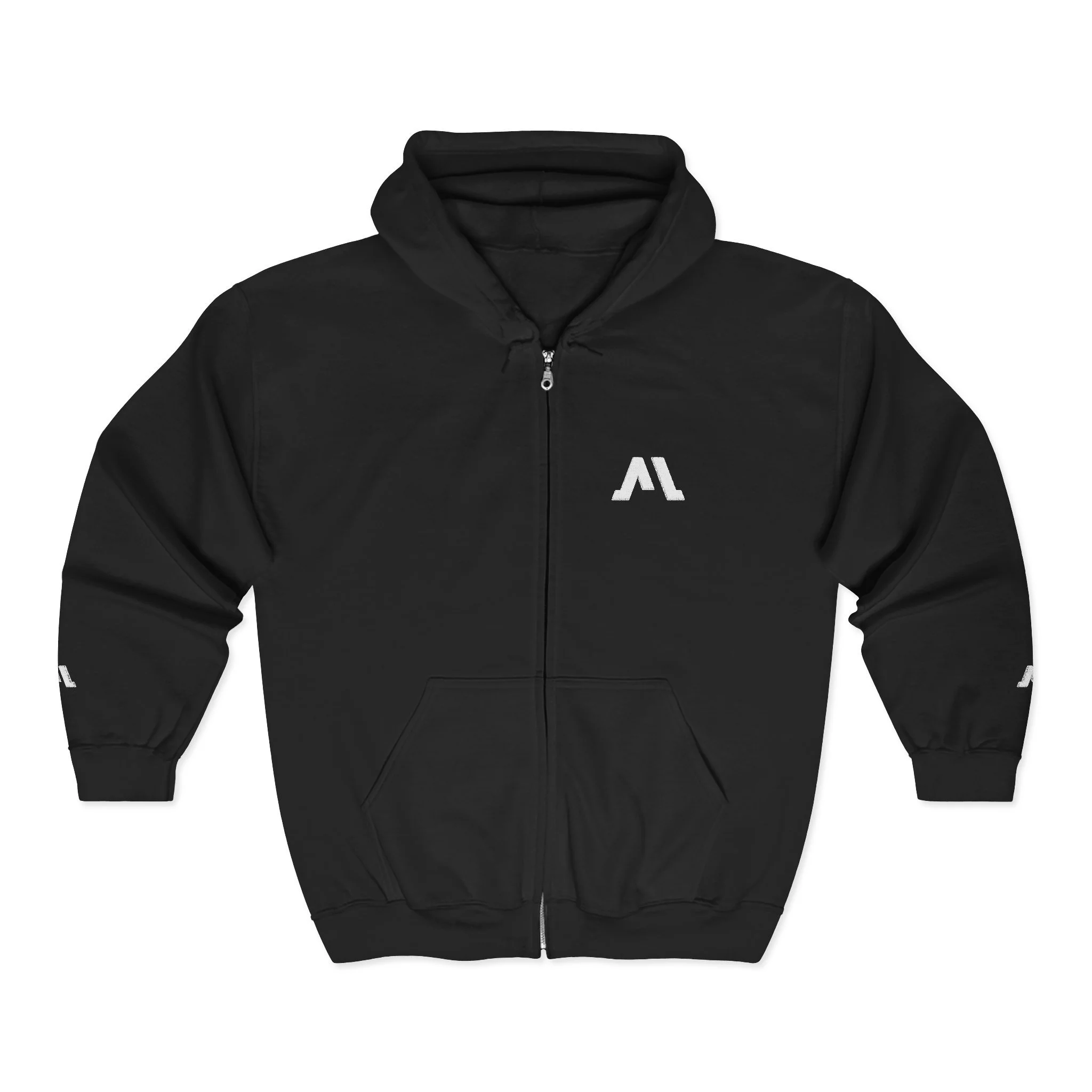 Full-Zip Hoodie MT GAMING | Sweatshirt com Fecho Preto | Corte Clássico