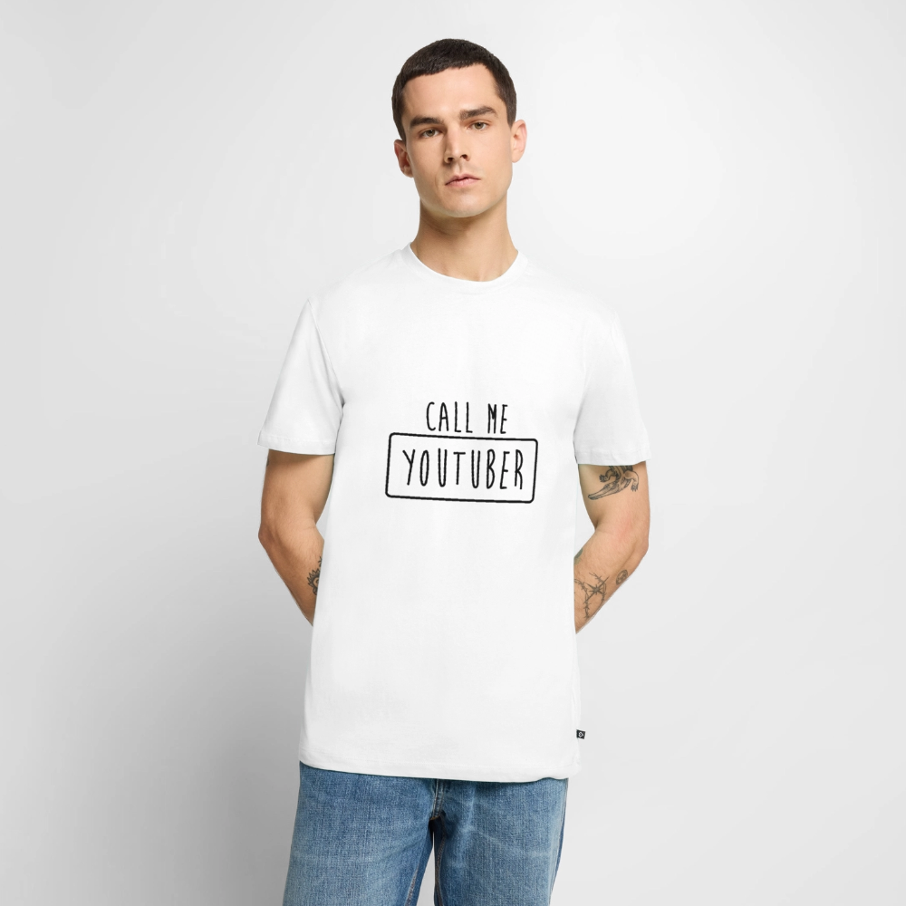 T-Shirt Premium para Homem "CALL ME YOUTUBER" | Para Criadores de Conteúdo