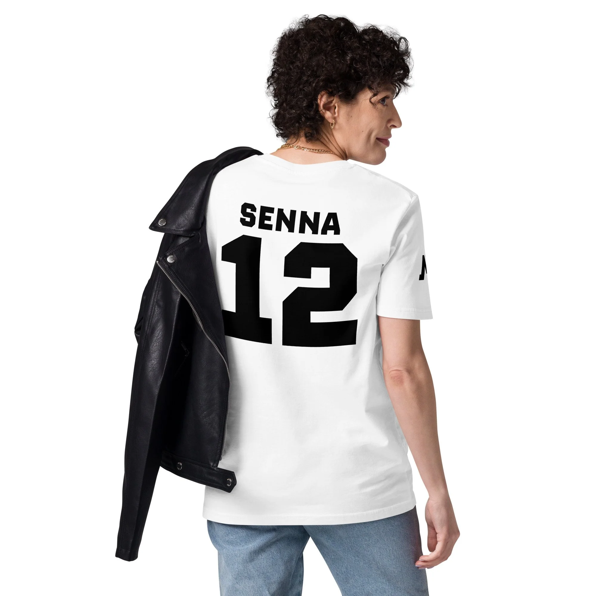 T-Shirt Orgânica Unissexo "#12 SENNA FOREVER" | Algodão Ring-Spun 180g/m²
