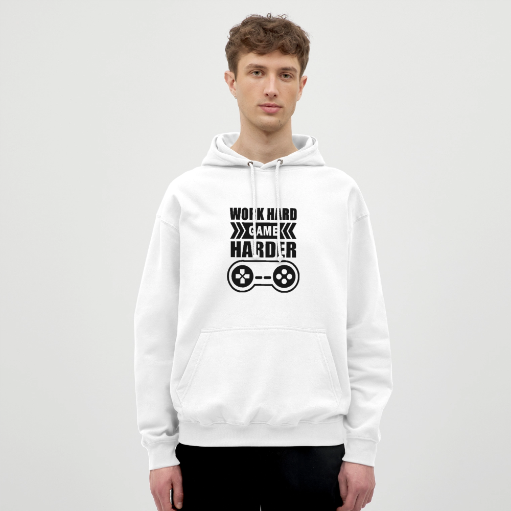 Hoodie Unissex "WORK HARD GAME HARDER" | Aconchegante | Malha 280 g/m²