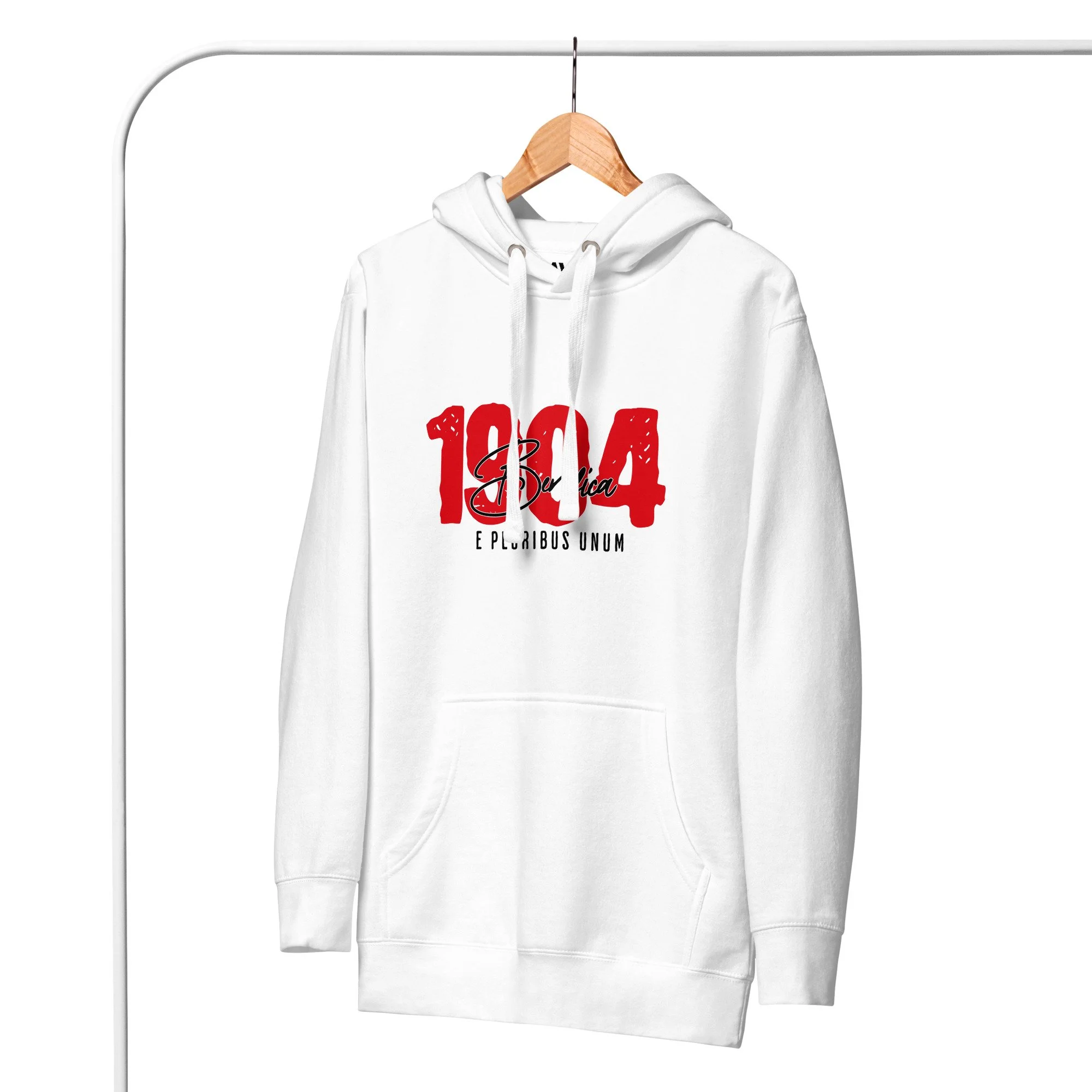 Hoodie Unissex Benfica 1904 "E Pluribus Unum" | 100% Algodão na Face | Aconchegante