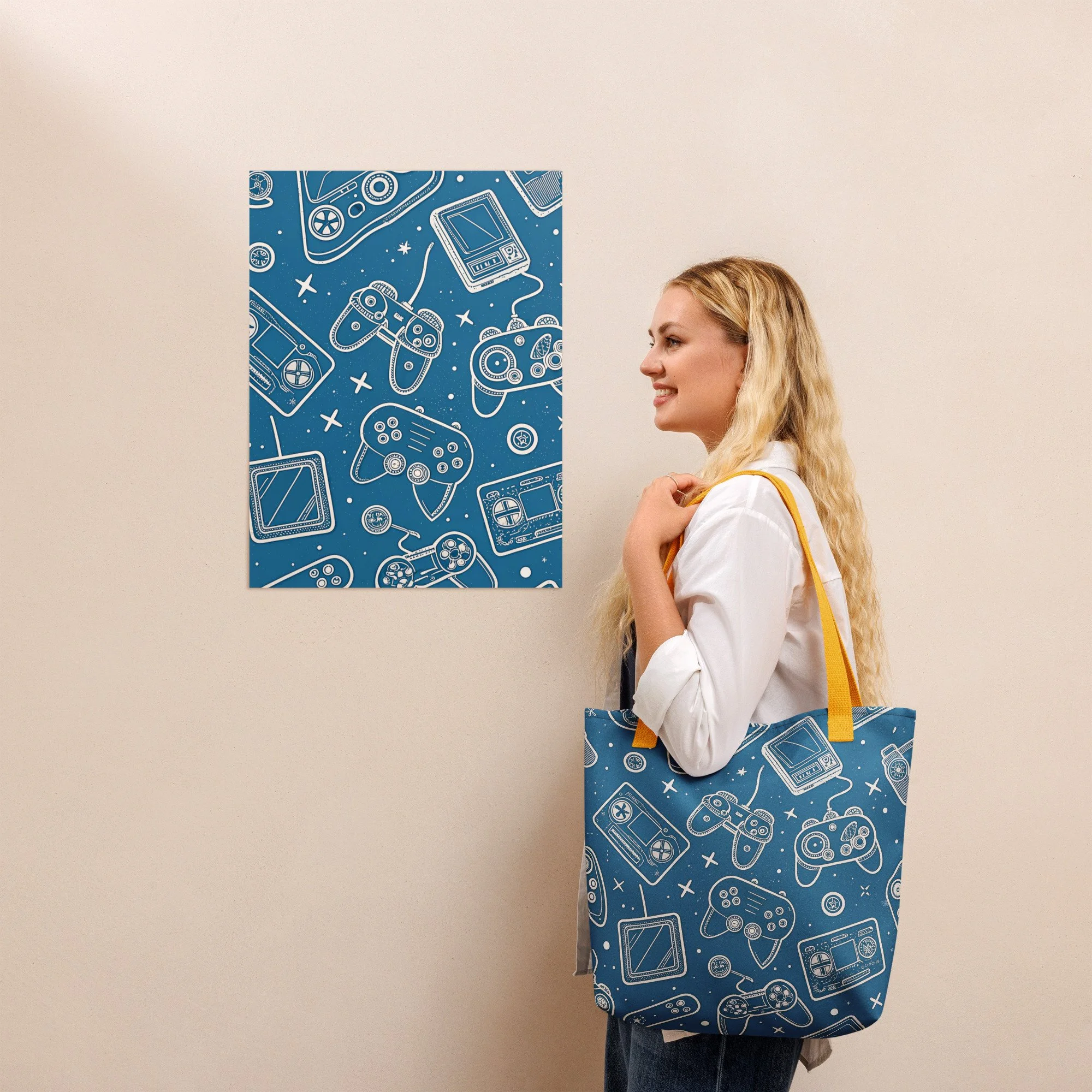 Saco Tote Gaming – Saco Espaçoso e Moderno para o Dia a Dia