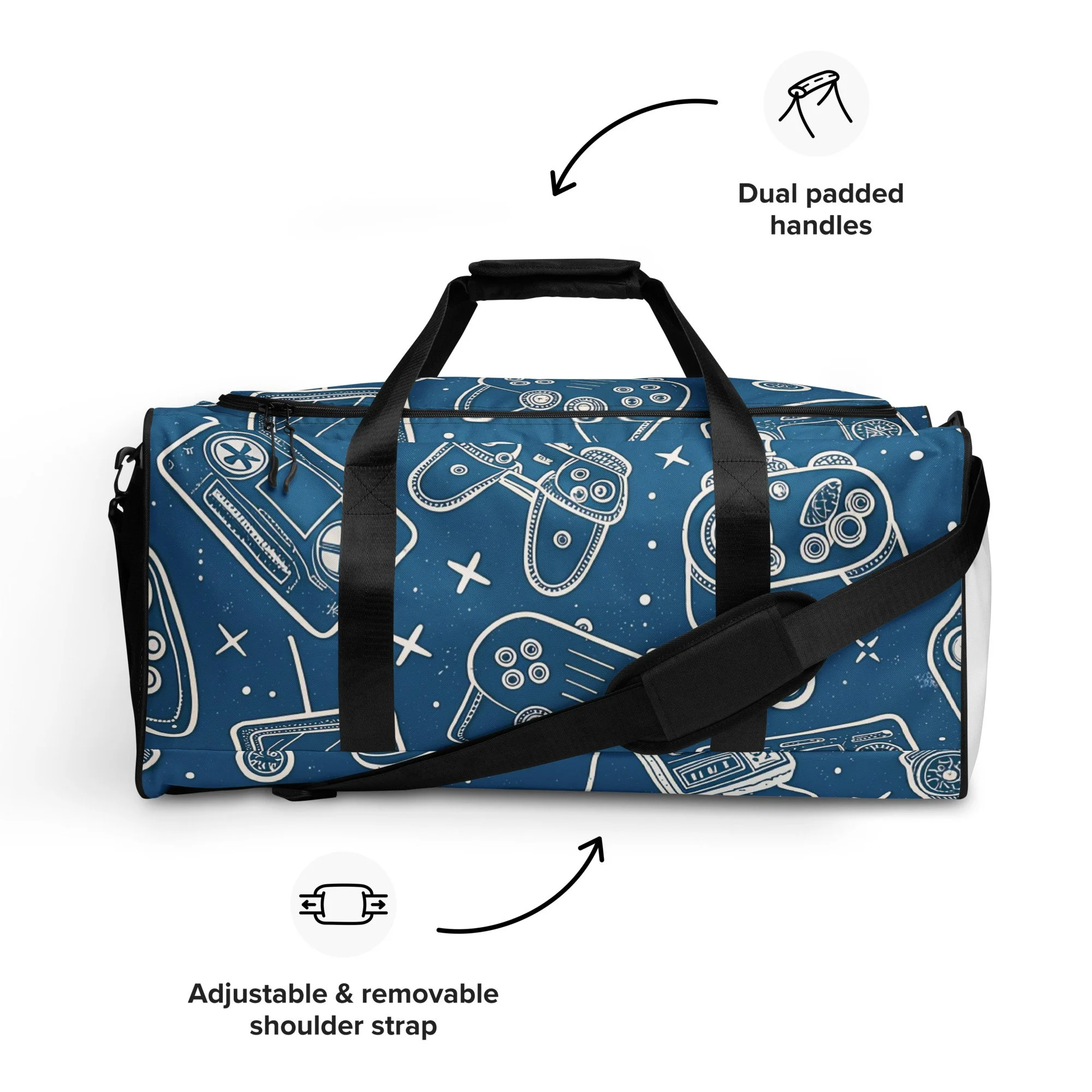 Saco Duffle Gaming – Saco Versátil para Viagem, Ginásio e Dia a Dia