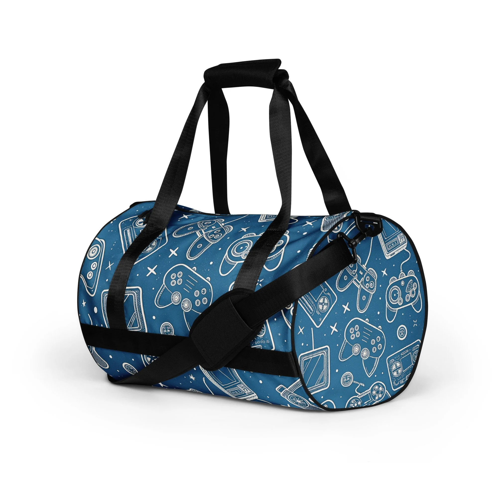 Saco de Ginásio All-Over Print Gaming – Saco de Treino Resistente e Espaçoso de 30L