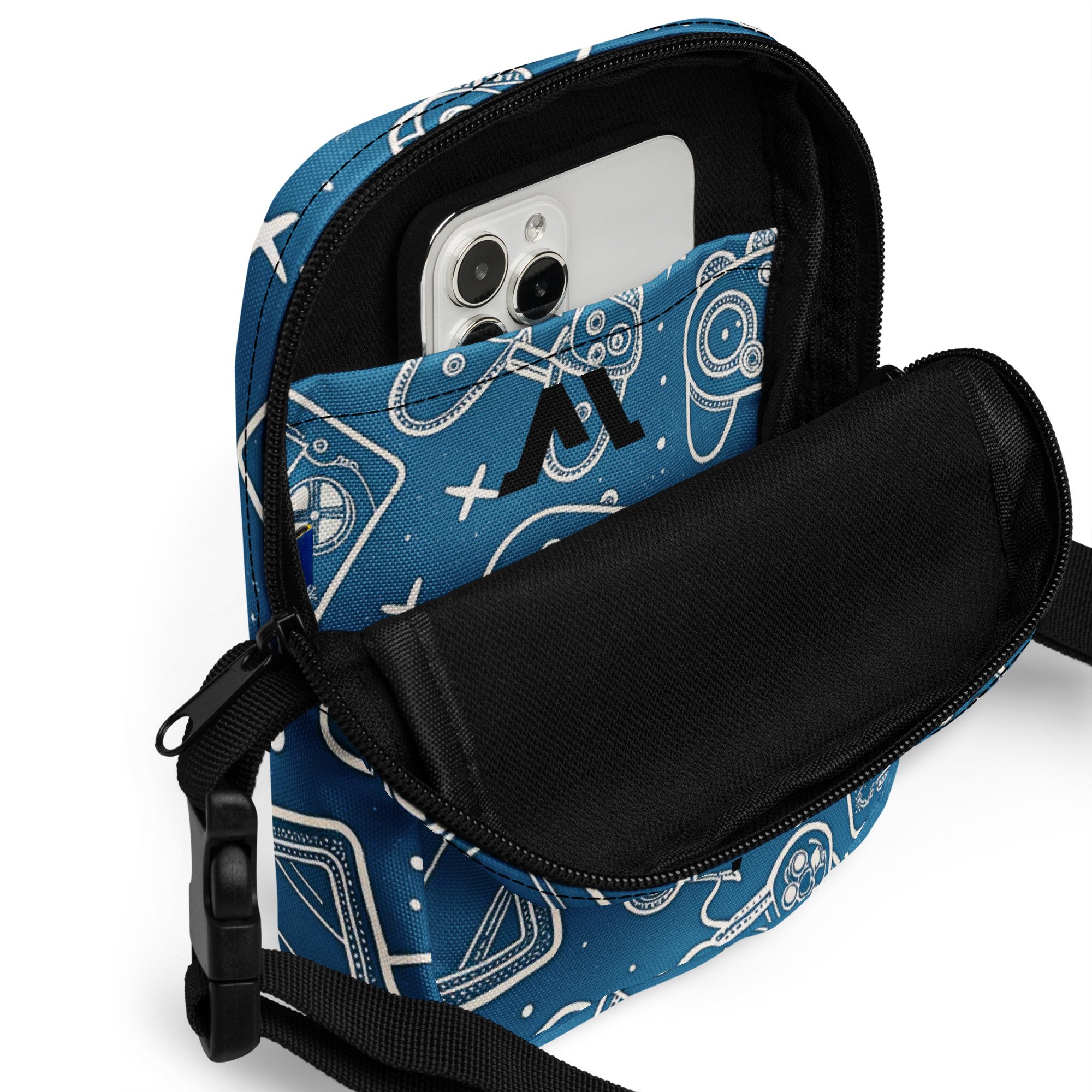 Bolsa Crossbody Utility Gaming – Pequena, Prática e Resistente à Água