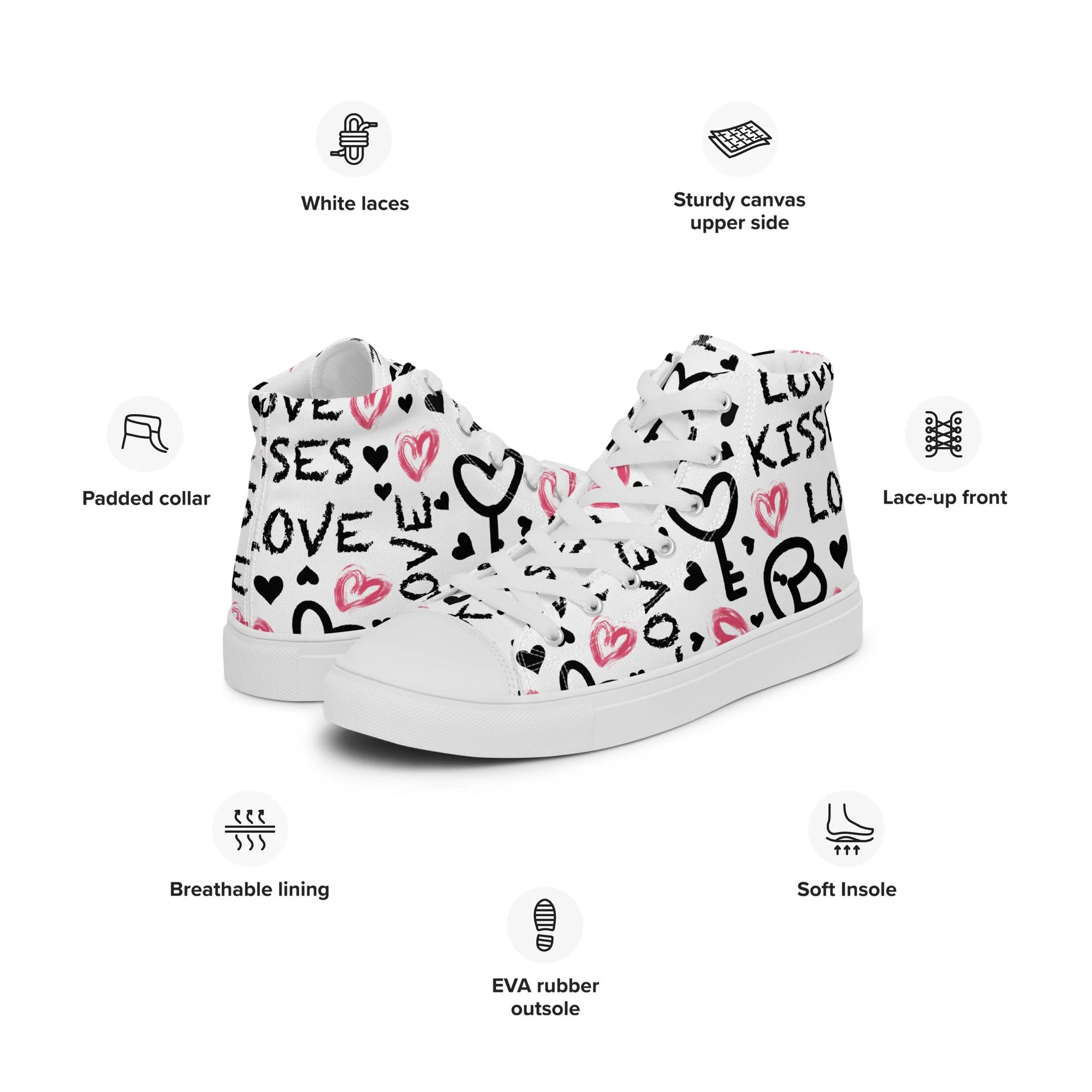 Sapatilhas High Top Canvas MT Gaming – Estilo Clássico e Conforto para Mulher