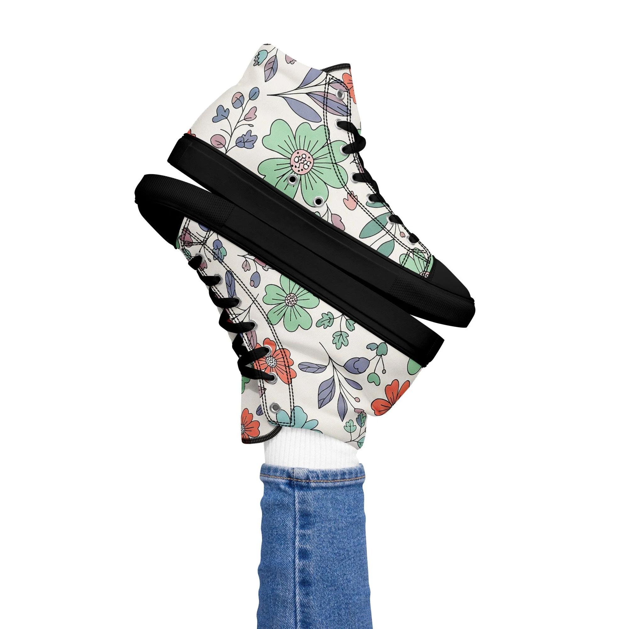 Sapatilhas High Top Canvas para Mulher – Clássicas, Confortáveis e com Biqueira Sintética