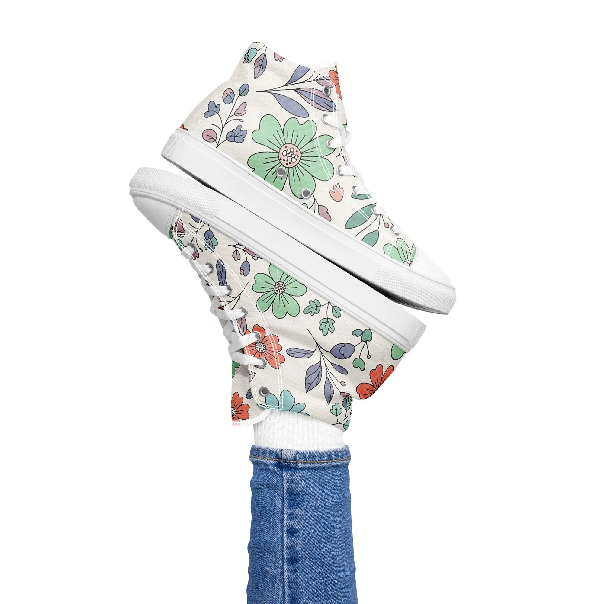 Sapatilhas High Top Canvas para Mulher – Clássicas, Confortáveis e com Biqueira Sintética