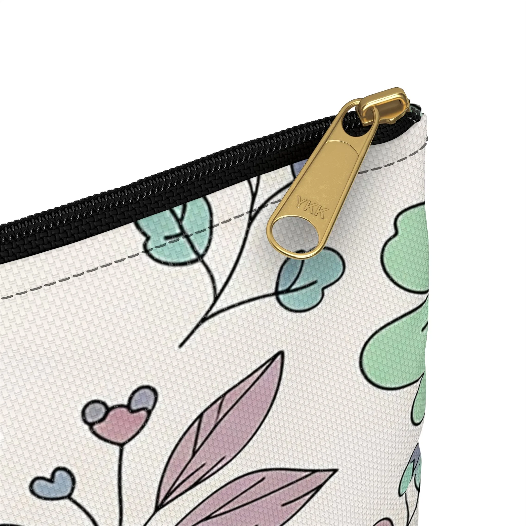 Necessaire Floral de Primavera – Bolsa de Maquilhagem em Tons Pastel com Fecho de Correr