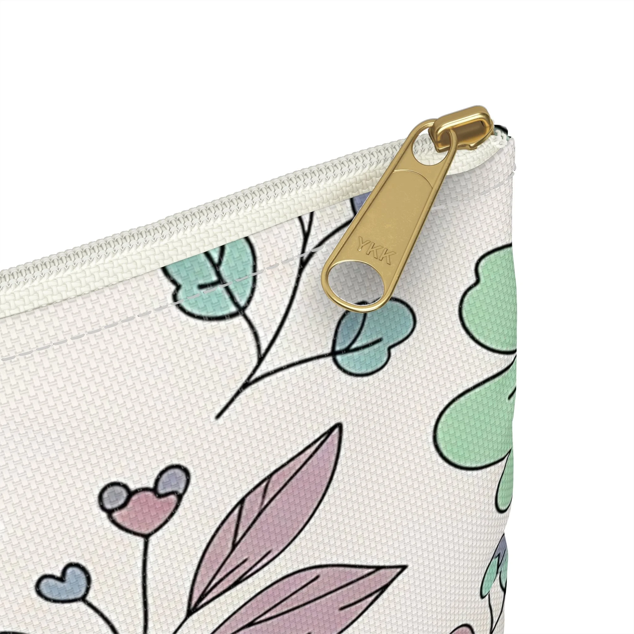 Necessaire Floral de Primavera – Bolsa de Maquilhagem em Tons Pastel com Fecho de Correr