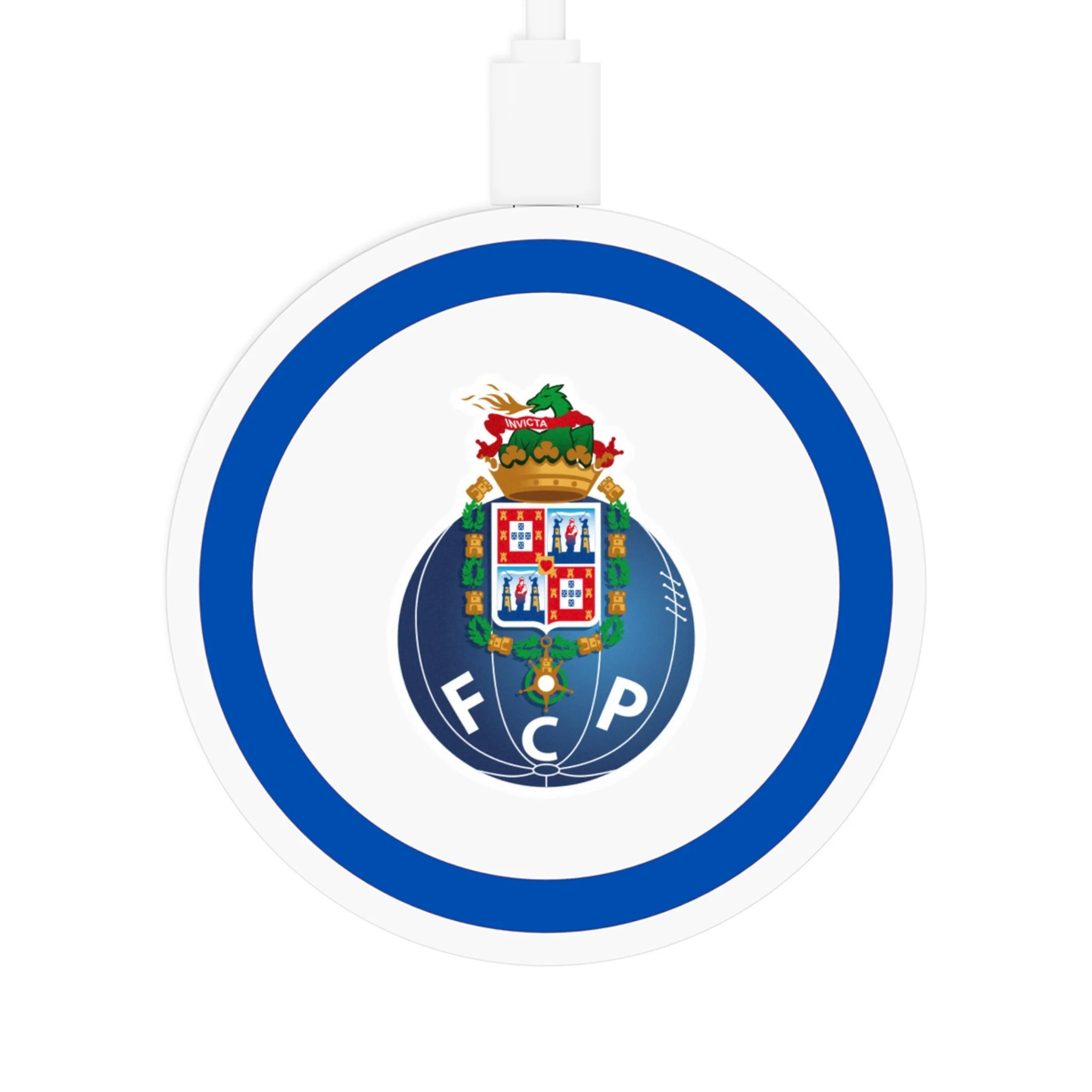Base de Carregamento Sem Fios FC Porto – Carregador Rápido Qi com Brasão do Clube