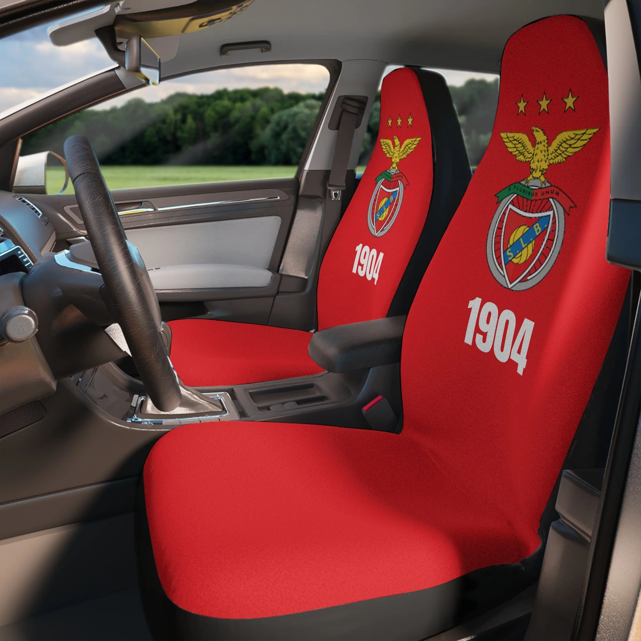 Capas para Bancos de Carro Benfica 1904 – Vermelhas com Emblema do Clube