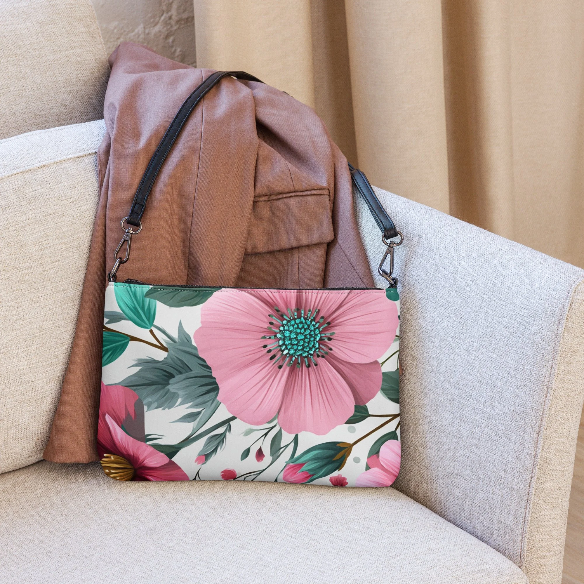 Bolsa Crossbody em Pele Sintética – Versátil, com Alças Removíveis e Organização Interior