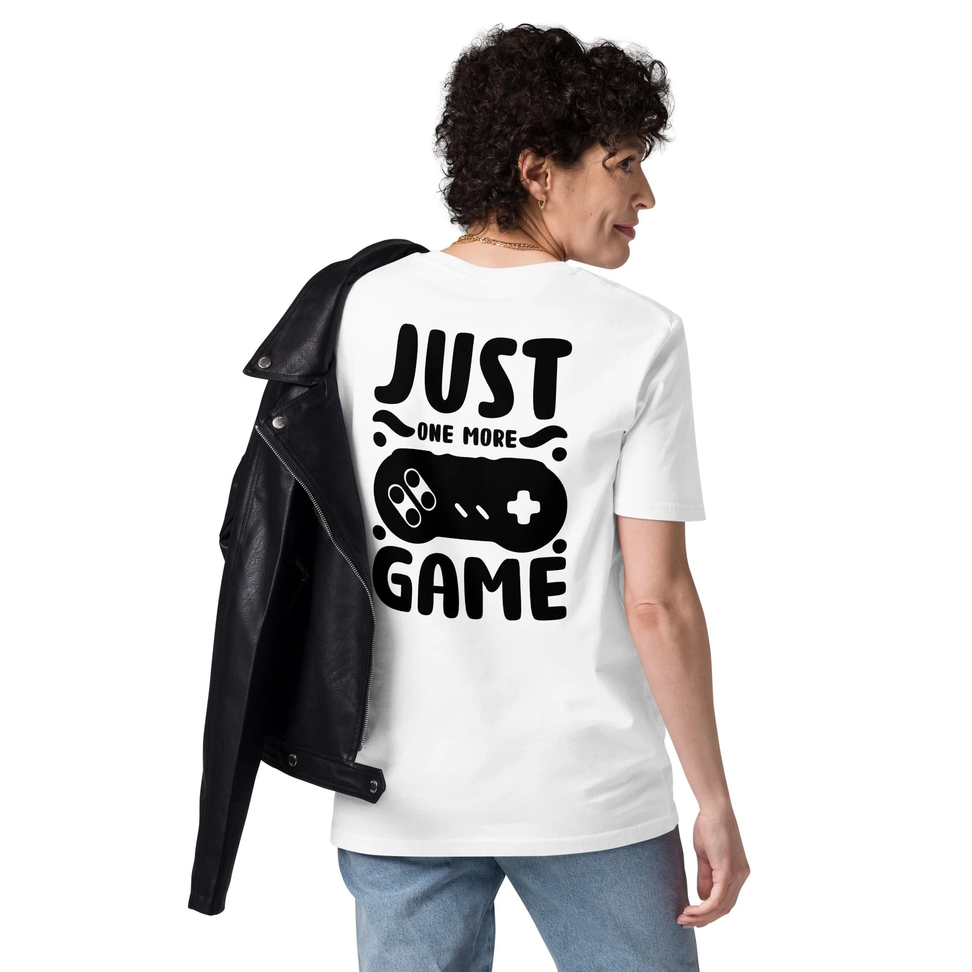 T-shirt Unissexo "JUST ONE MORE GAME" MT Gaming – Algodão Orgânico, Conforto e Estilo