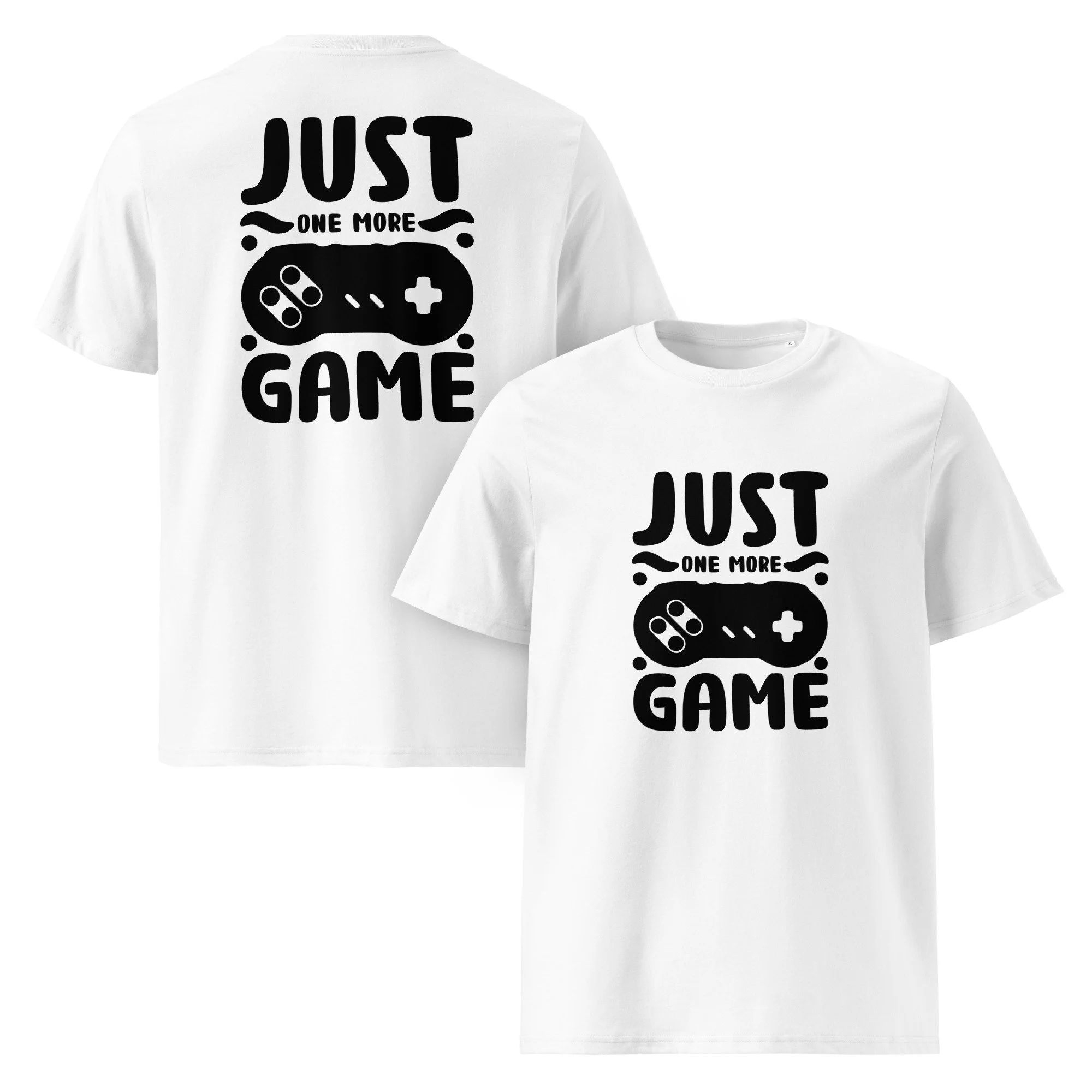 T-shirt Unissexo "JUST ONE MORE GAME" MT Gaming – Algodão Orgânico, Conforto e Estilo