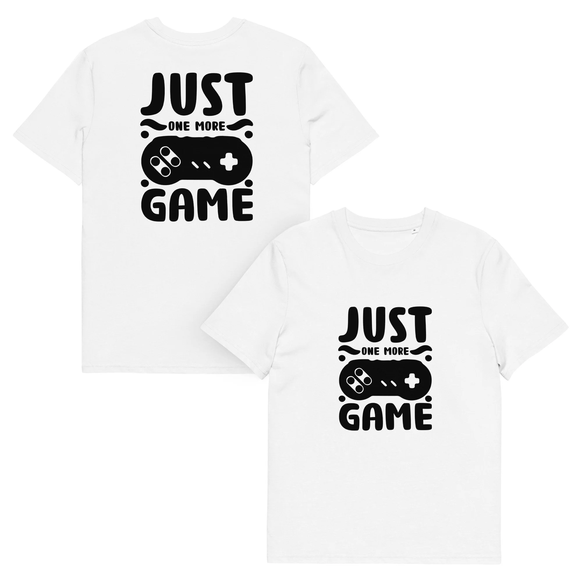 T-shirt Unissexo "JUST ONE MORE GAME" MT Gaming – Algodão Orgânico, Conforto e Estilo