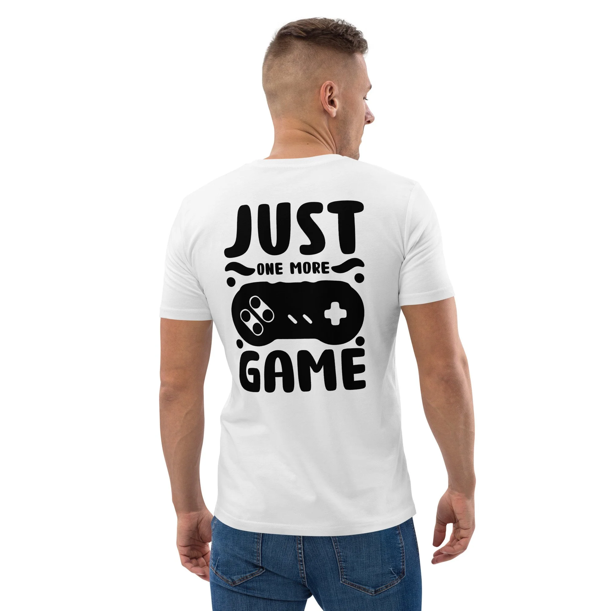 T-shirt Unissexo "JUST ONE MORE GAME" MT Gaming – Algodão Orgânico, Conforto e Estilo