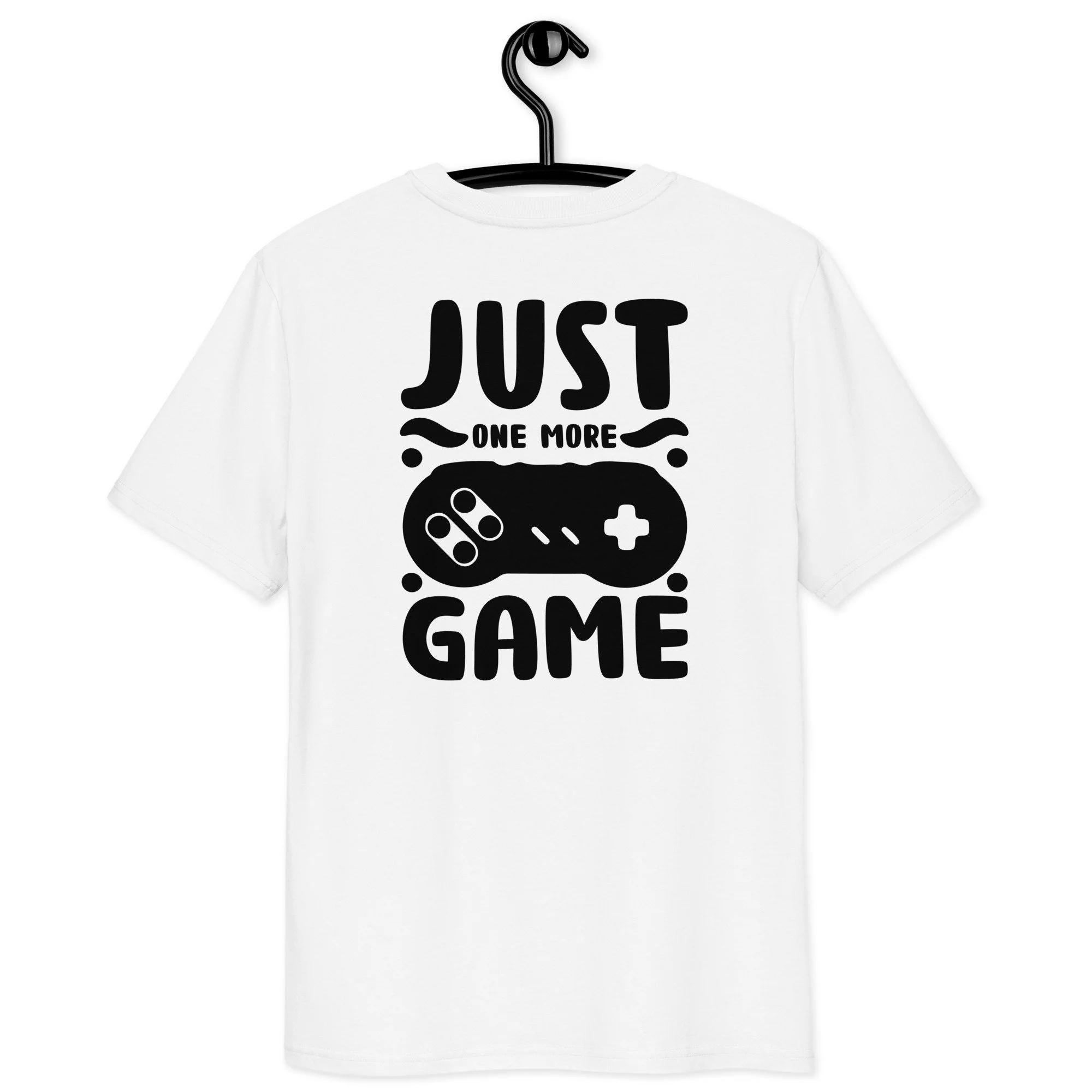 T-shirt Unissexo "JUST ONE MORE GAME" MT Gaming – Algodão Orgânico, Conforto e Estilo
