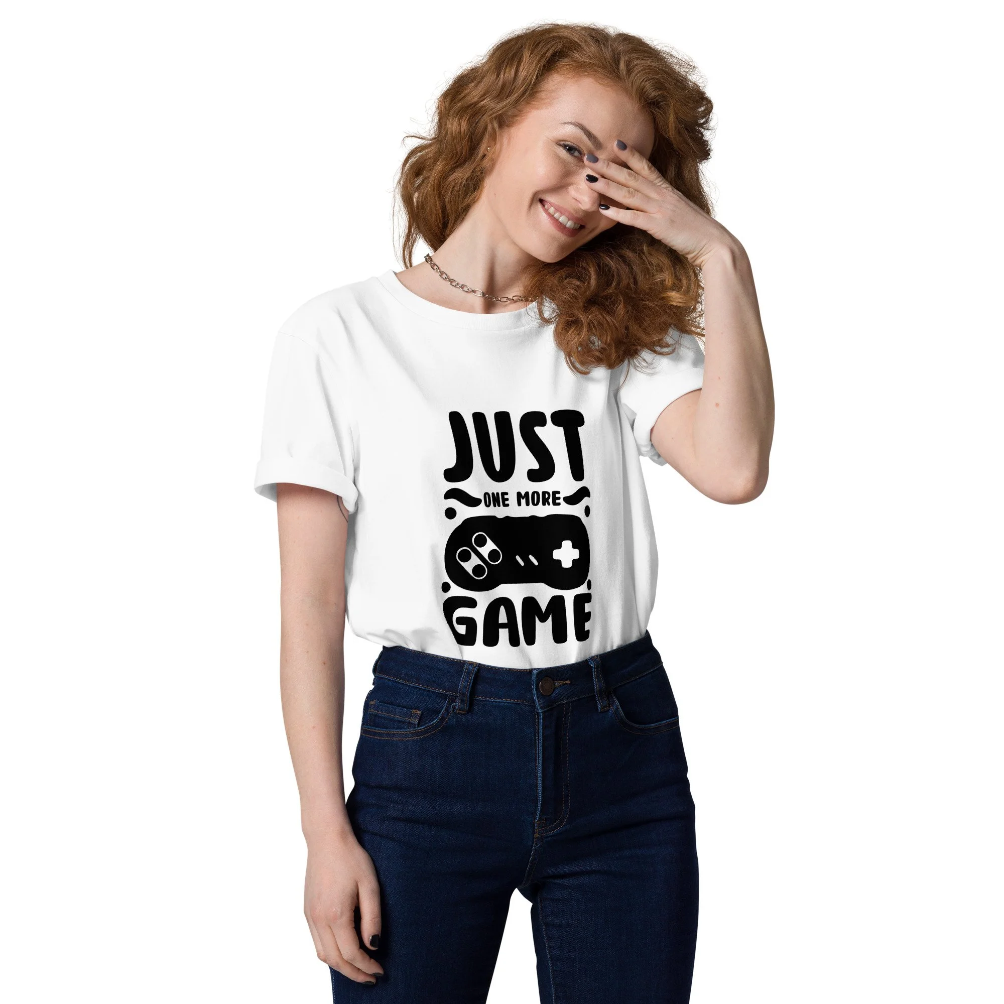 T-shirt Unissexo "JUST ONE MORE GAME" MT Gaming – Algodão Orgânico, Conforto e Estilo