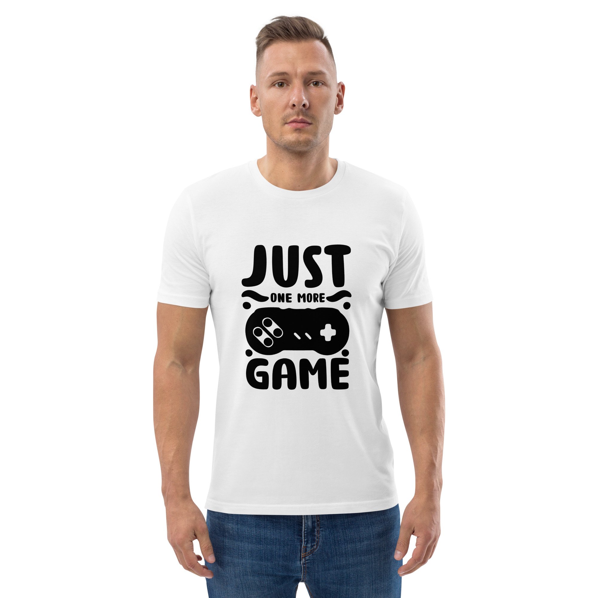 T-shirt Unissexo "JUST ONE MORE GAME" MT Gaming – Algodão Orgânico, Conforto e Estilo