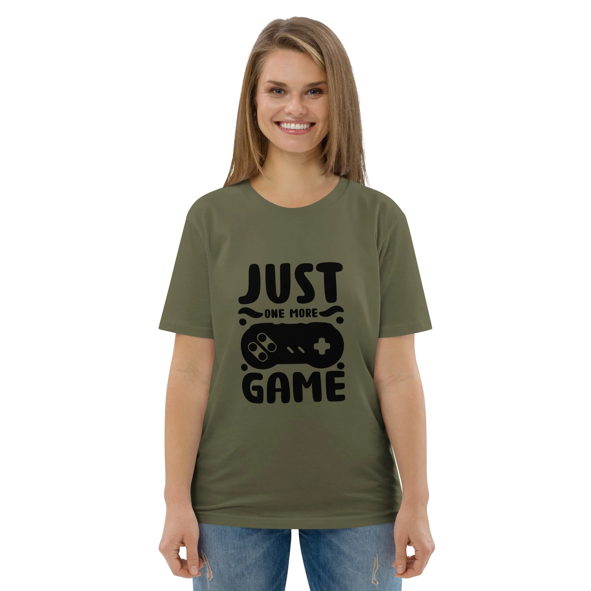T-shirt Unissexo "JUST ONE MORE GAME" MT Gaming – Algodão Orgânico, Conforto e Estilo
