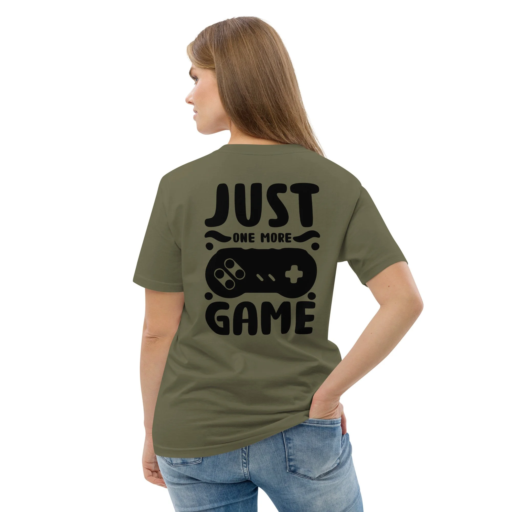 T-shirt Unissexo "JUST ONE MORE GAME" MT Gaming – Algodão Orgânico, Conforto e Estilo