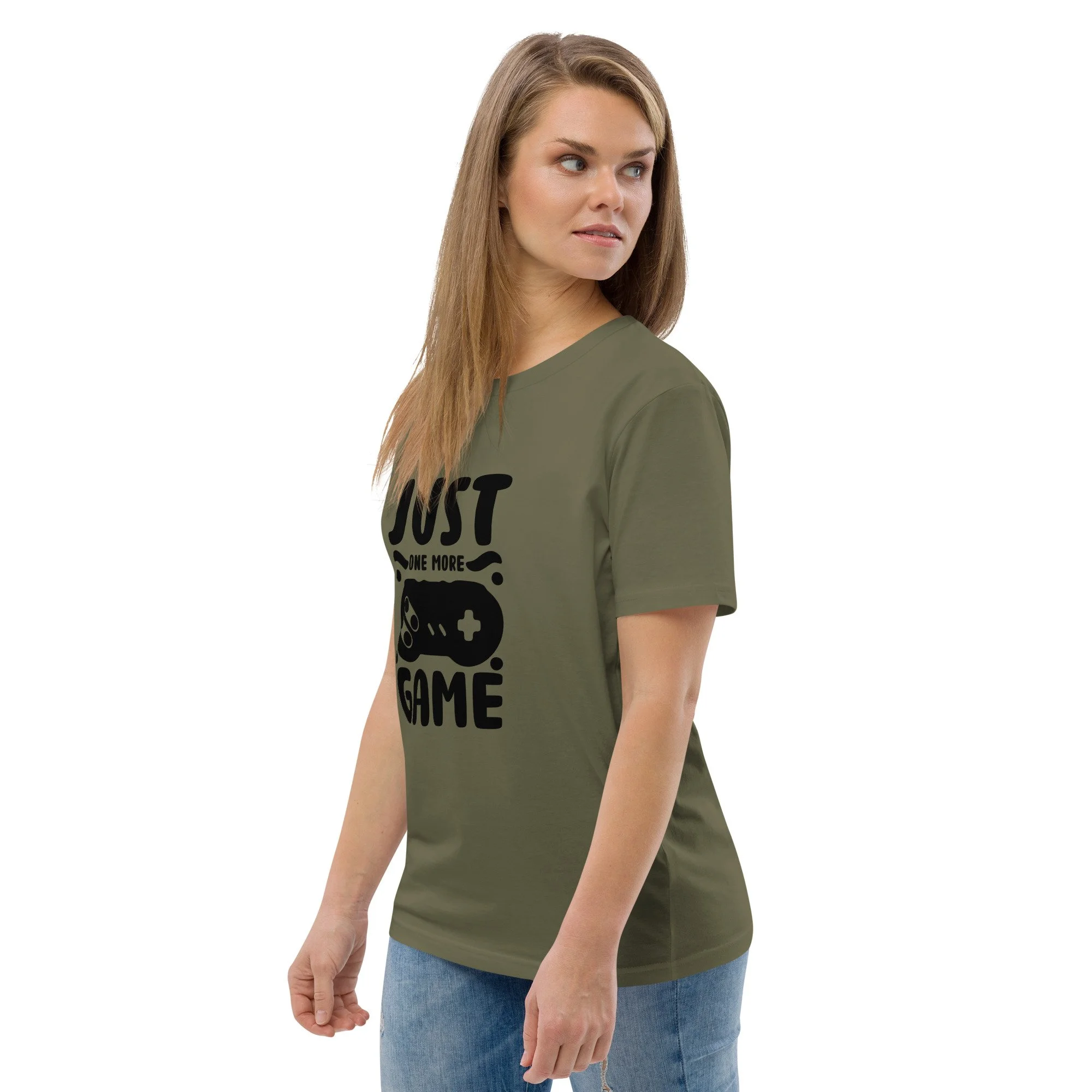T-shirt Unissexo "JUST ONE MORE GAME" MT Gaming – Algodão Orgânico, Conforto e Estilo