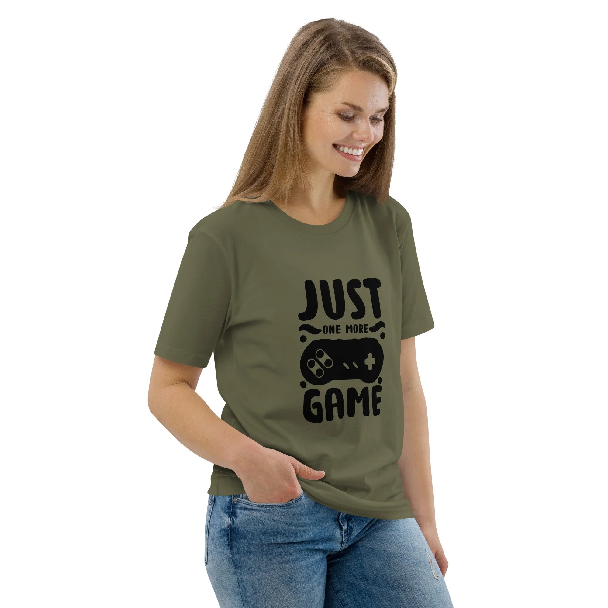 T-shirt Unissexo "JUST ONE MORE GAME" MT Gaming – Algodão Orgânico, Conforto e Estilo