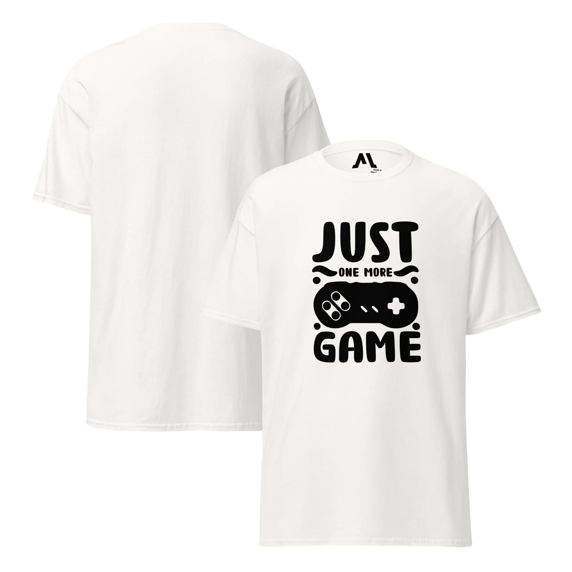 T-shirt Clássica Unissexo "JUST ONE MORE GAME" MT Gaming – Corte Estruturado e Estilo Urbano