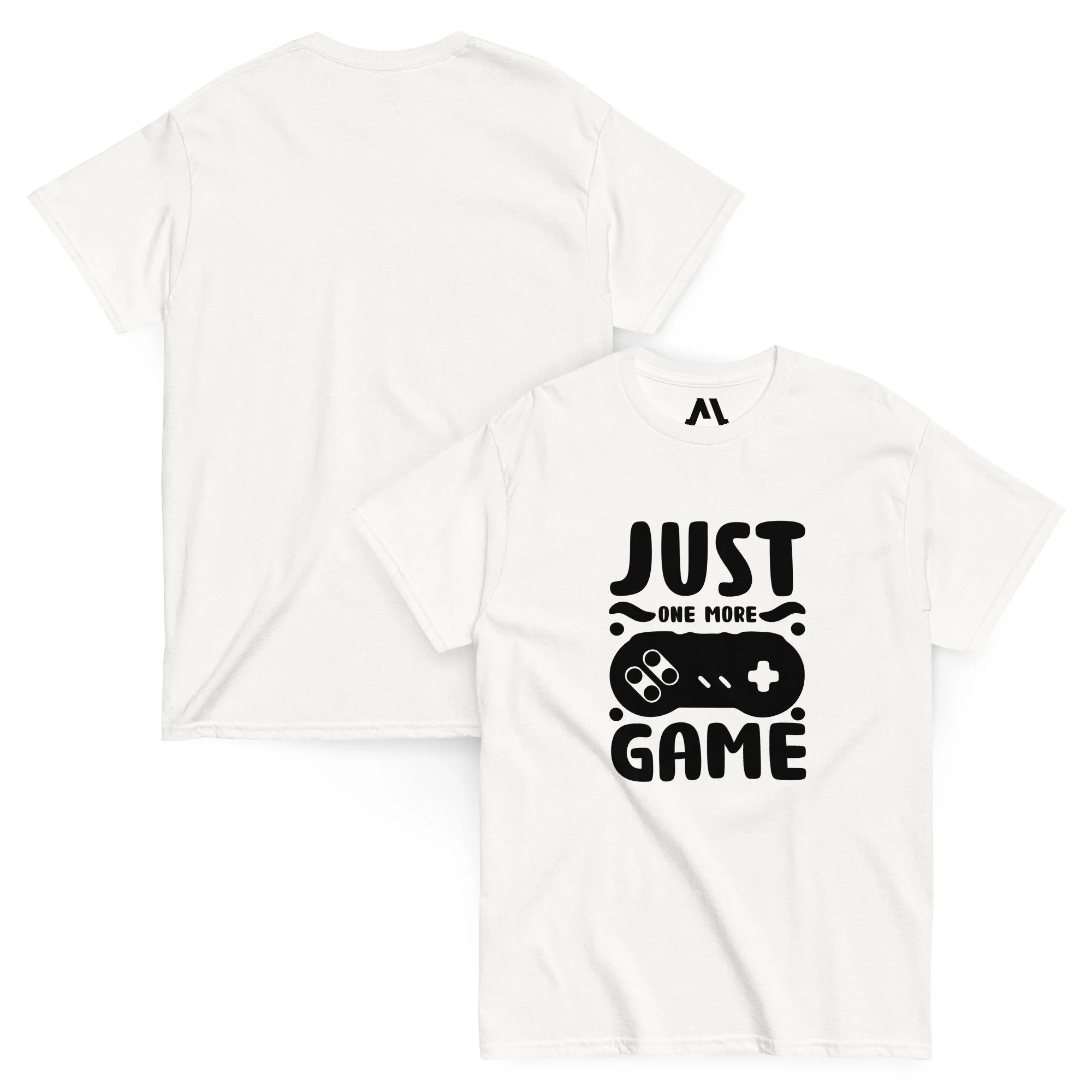 T-shirt Clássica Unissexo "JUST ONE MORE GAME" MT Gaming – Corte Estruturado e Estilo Urbano
