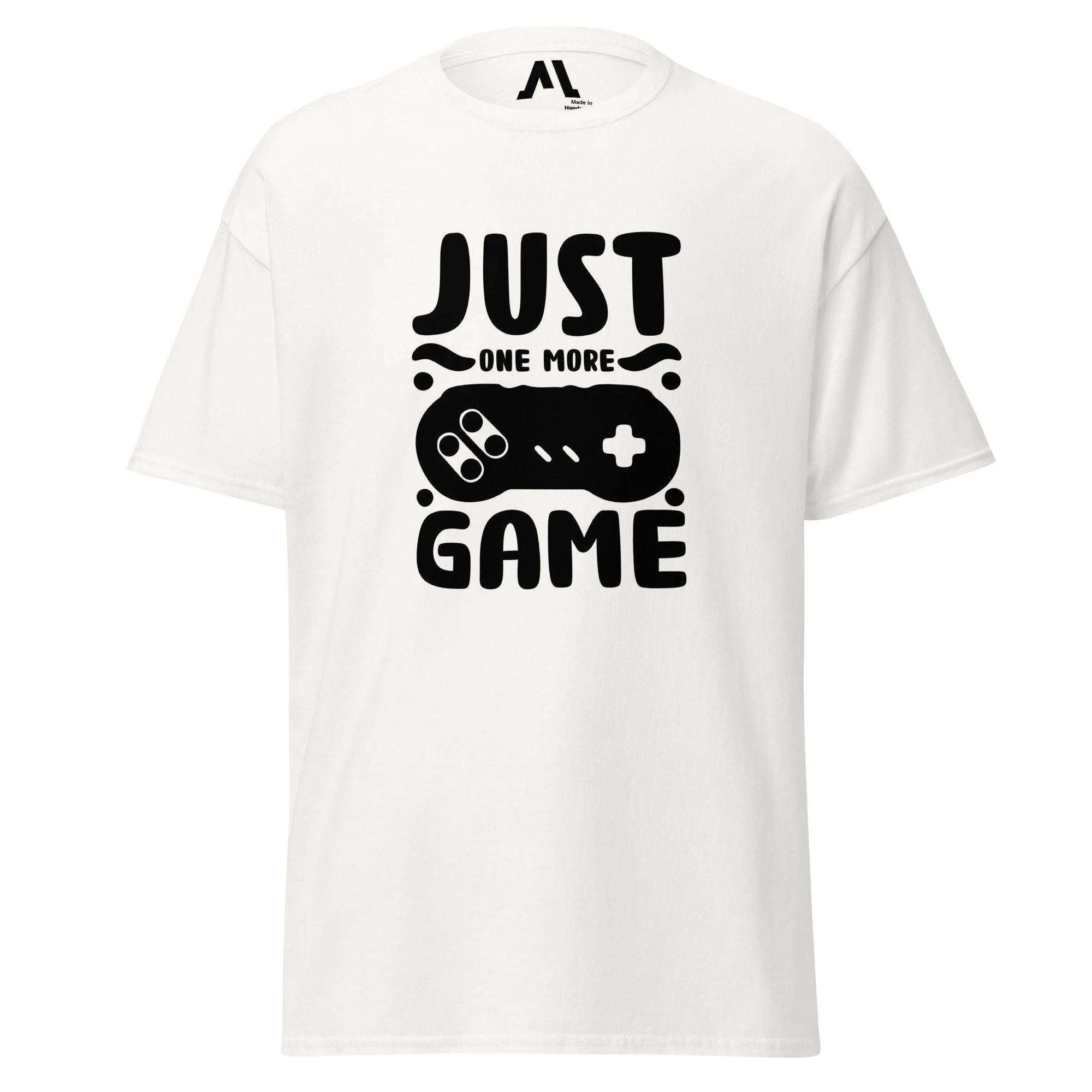 T-shirt Clássica Unissexo "JUST ONE MORE GAME" MT Gaming – Corte Estruturado e Estilo Urbano