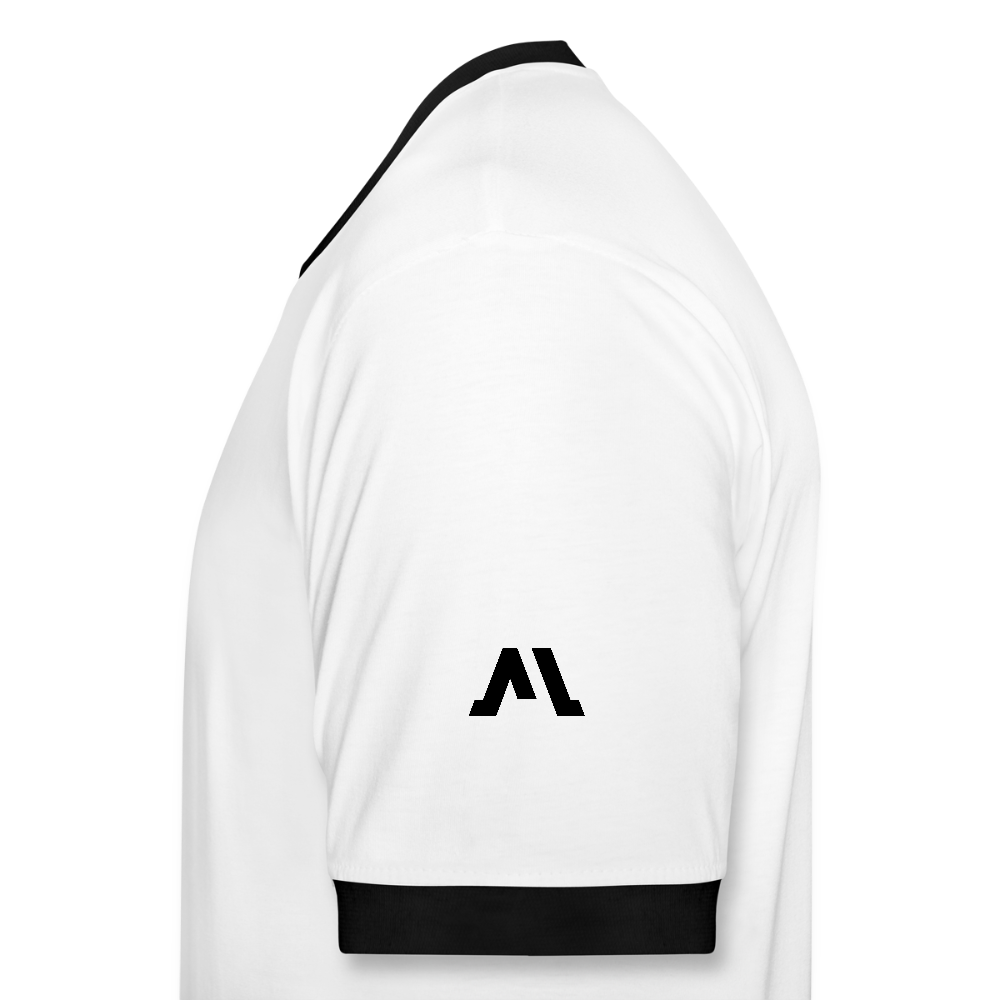 T-shirt Ringer "JUST ONE MORE GAME" MT Gaming – Manga e Gola em Contraste, Estilo Desportivo