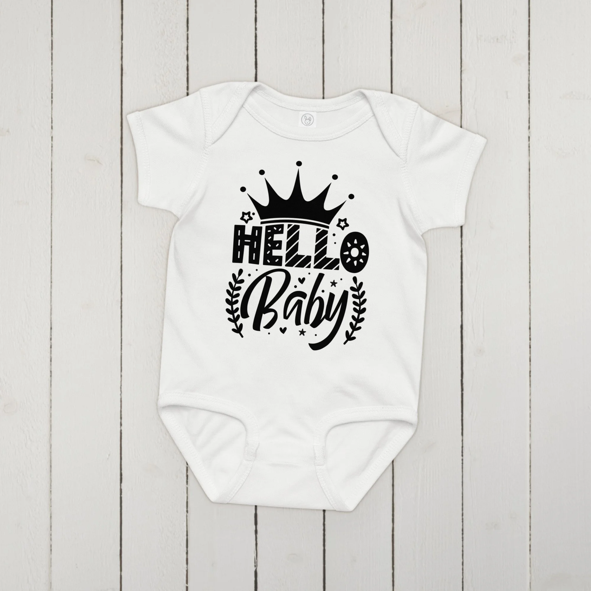 Body de Bebé em Jersey "HELLO BABY" – Toque Suave e Conforto Diário