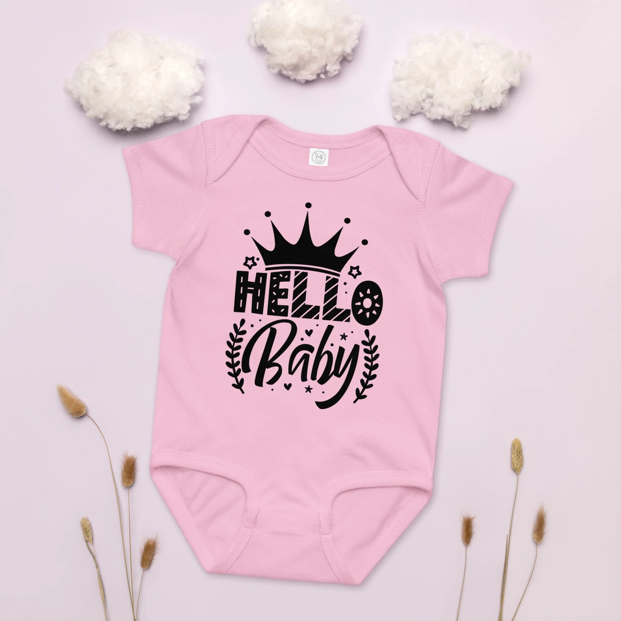 Body de Bebé em Jersey "HELLO BABY" – Toque Suave e Conforto Diário