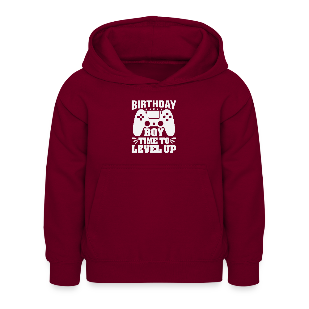 Hoodie Infantil "BIRTHDAY BOY, TIME TO LEVEL UP" – Aconchegante e Prático para Crianças
