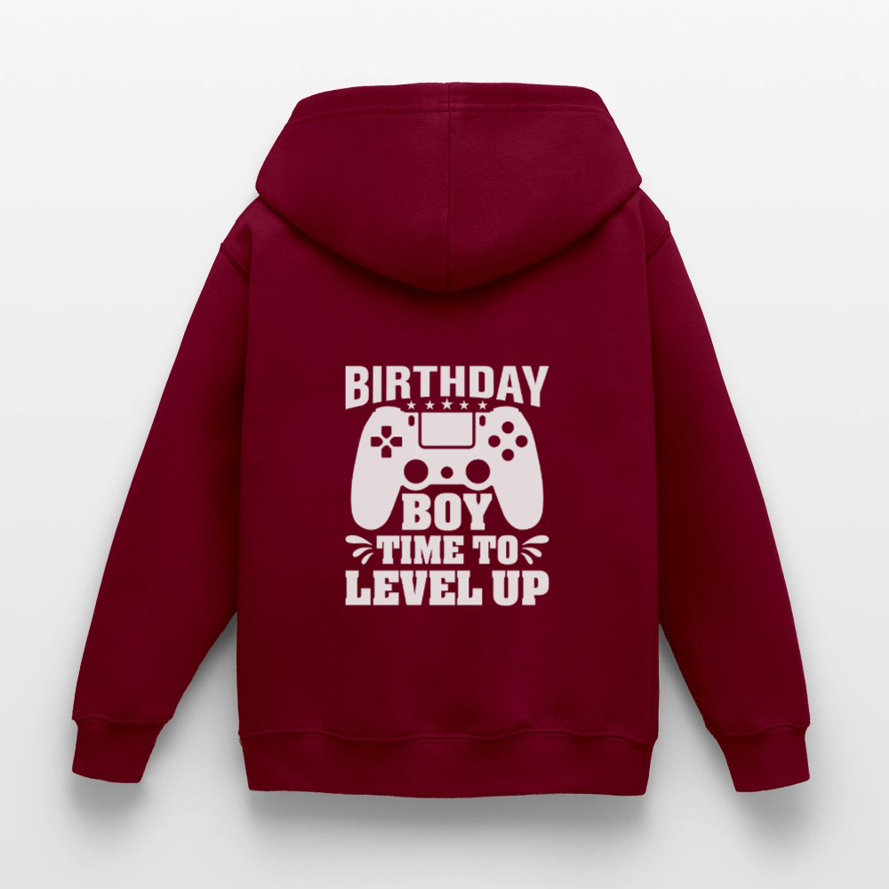 Hoodie Infantil "BIRTHDAY BOY, TIME TO LEVEL UP" – Aconchegante e Prático para Crianças