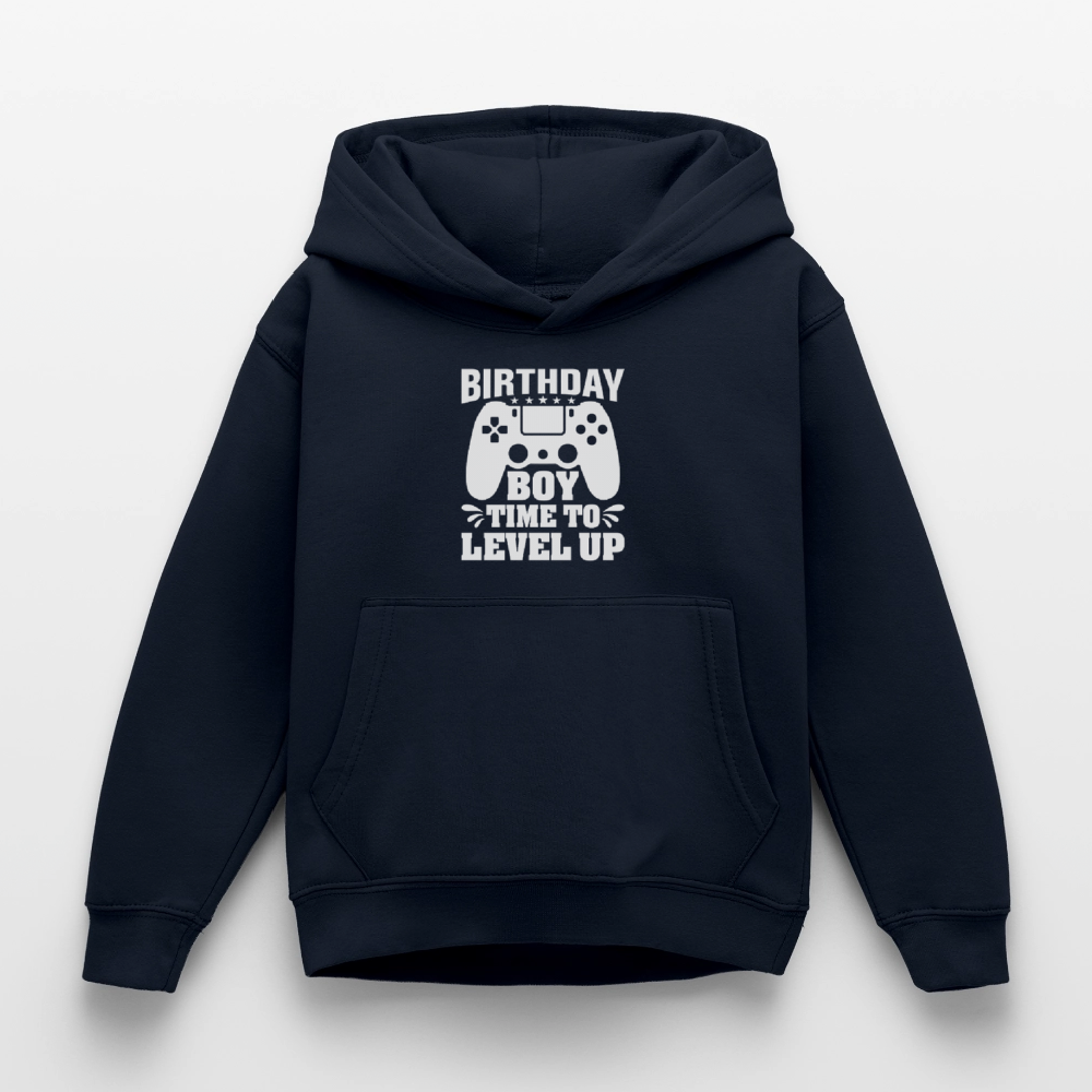 Hoodie Infantil "BIRTHDAY BOY, TIME TO LEVEL UP" – Aconchegante e Prático para Crianças