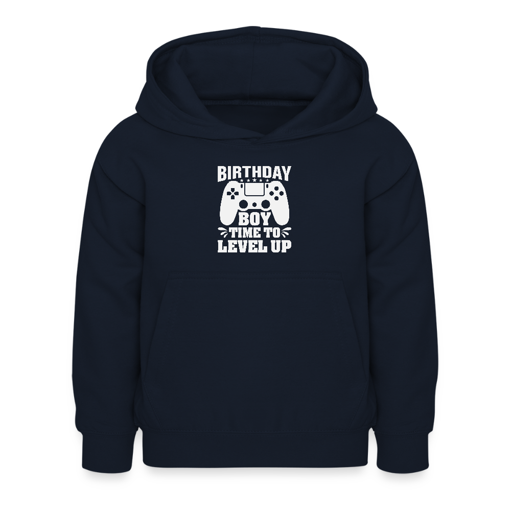 Hoodie Infantil "BIRTHDAY BOY, TIME TO LEVEL UP" – Aconchegante e Prático para Crianças