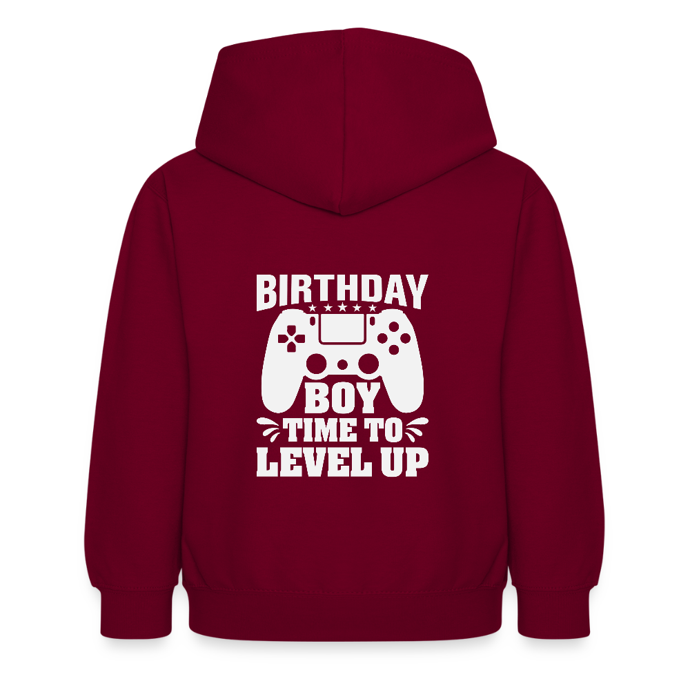 Hoodie Infantil "BIRTHDAY BOY, TIME TO LEVEL UP" – Aconchegante e Prático para Crianças