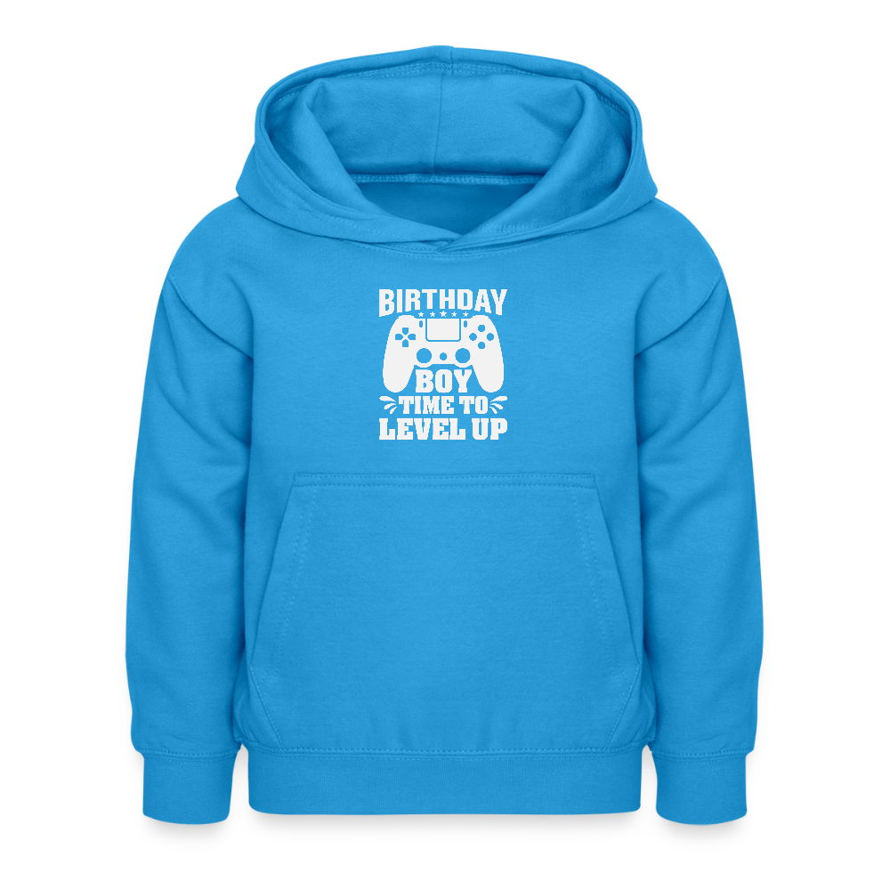 Hoodie Infantil "BIRTHDAY BOY, TIME TO LEVEL UP" – Aconchegante e Prático para Crianças