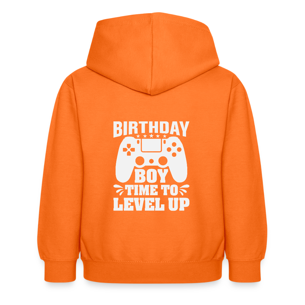 Hoodie Infantil "BIRTHDAY BOY, TIME TO LEVEL UP" – Aconchegante e Prático para Crianças