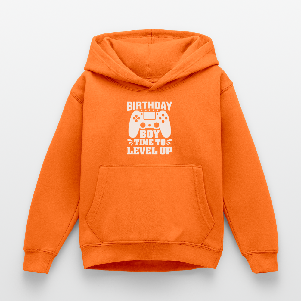 Hoodie Infantil "BIRTHDAY BOY, TIME TO LEVEL UP" – Aconchegante e Prático para Crianças