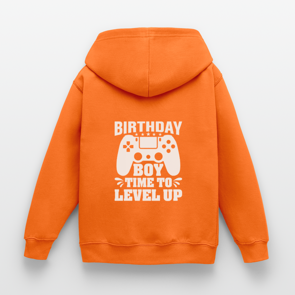 Hoodie Infantil "BIRTHDAY BOY, TIME TO LEVEL UP" – Aconchegante e Prático para Crianças