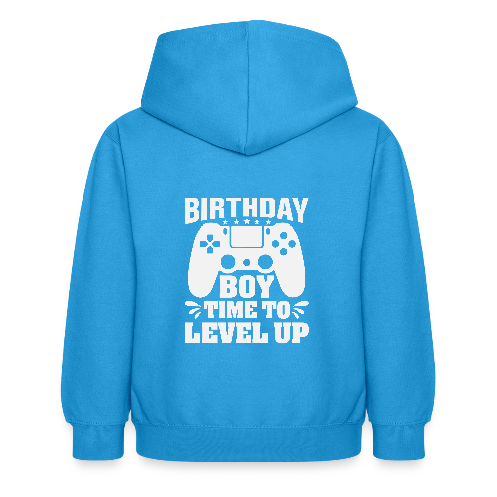 Hoodie Infantil "BIRTHDAY BOY, TIME TO LEVEL UP" – Aconchegante e Prático para Crianças