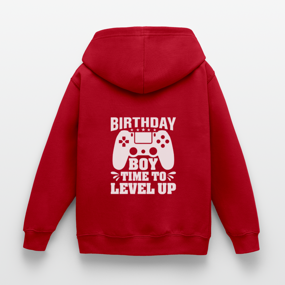 Hoodie Infantil "BIRTHDAY BOY, TIME TO LEVEL UP" – Aconchegante e Prático para Crianças