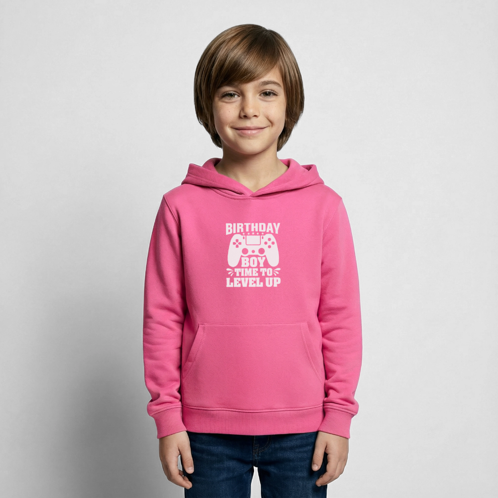 Hoodie Infantil "BIRTHDAY BOY, TIME TO LEVEL UP" – Aconchegante e Prático para Crianças