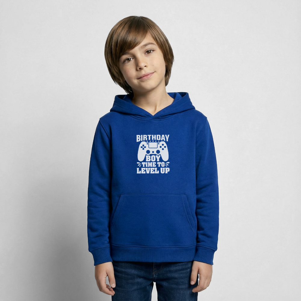 Hoodie Infantil "BIRTHDAY BOY, TIME TO LEVEL UP" – Aconchegante e Prático para Crianças