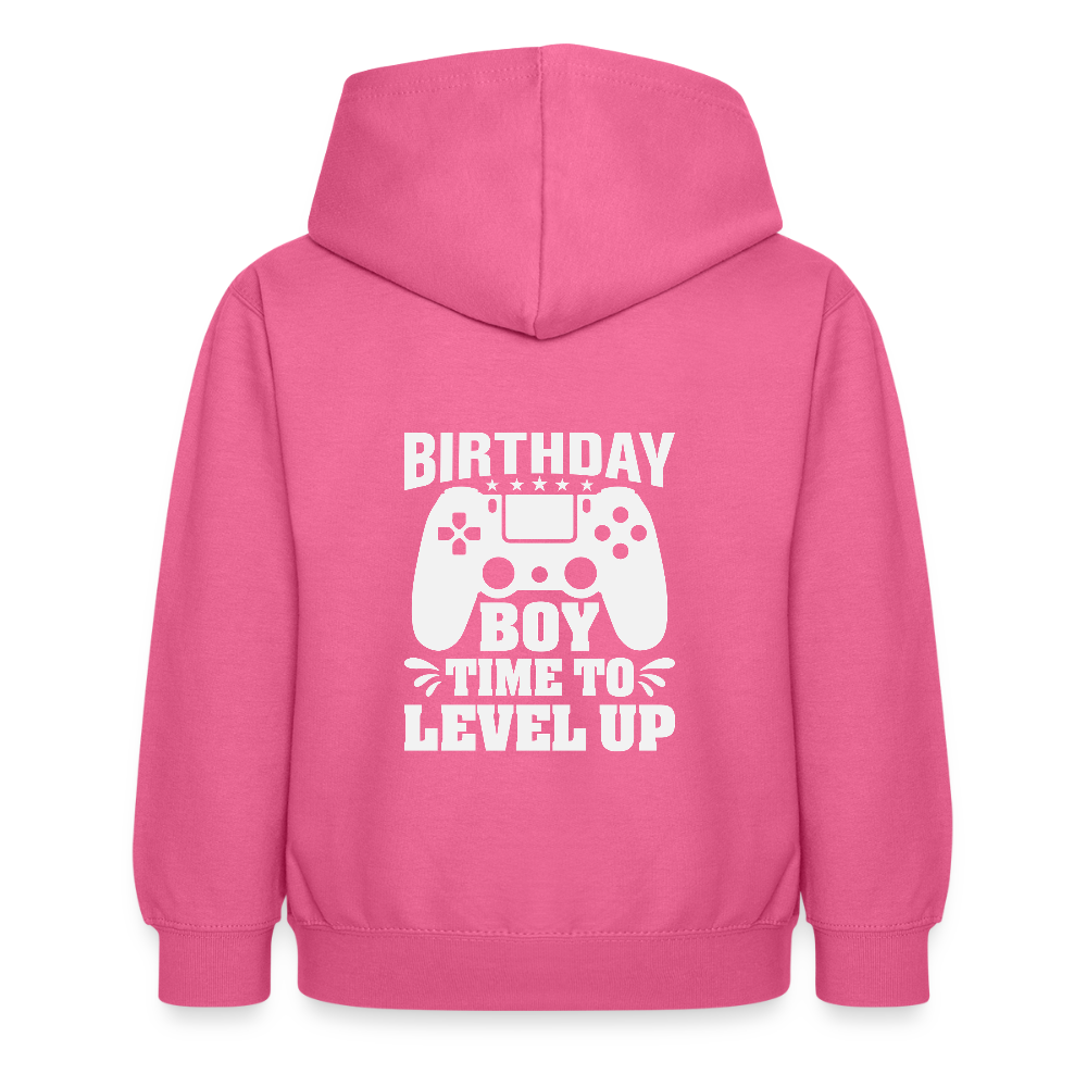 Hoodie Infantil "BIRTHDAY BOY, TIME TO LEVEL UP" – Aconchegante e Prático para Crianças